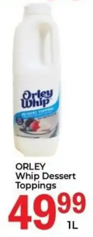 Elite Cash & Carry Orley Whip Dessert Toppings offer