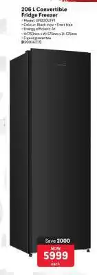Makro 206 L Convertible Fridge Freezer offer