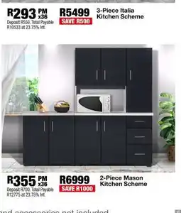 OK Furniture 3-Piece Italia Kitchen Scheme offer