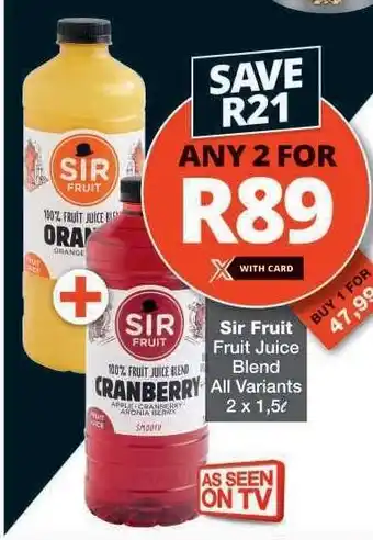 Checkers Sir Fruit Fruit Juice Blend offer