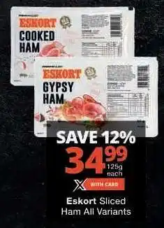 Checkers Eskort Sliced Ham All Variants offer