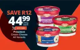 Checkers PRESIDENT Cream Cheese offer