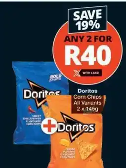 Checkers DORITOS CORN CHIPS offer
