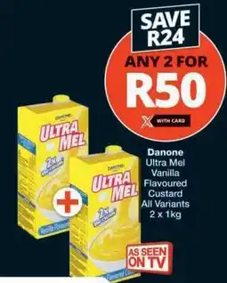 Checkers Danone Ultra Mel Vanilla Flavoured Custard offer