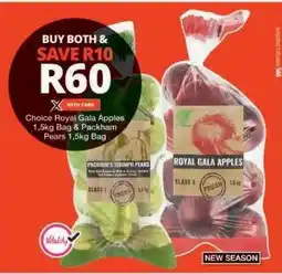 Checkers Choice Royal Gala Apples & Packham Pears offer