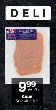 Checkers Kaiser Sandwich Ham offer