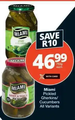 Checkers Miami Pickled Gherkins/Cucumbers offer