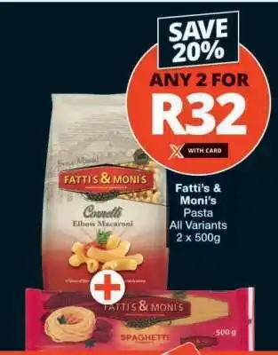 Checkers Fatti's & Moni's Pasta offer