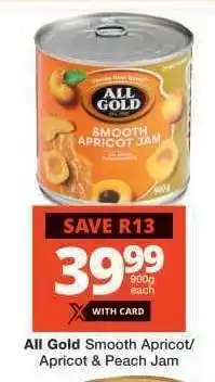 Checkers ALL GOLD SMOOTH APRICOT/APRICOT & PEACH JAM offer