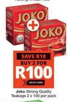 Checkers JOKO STRONG QUALITY TEABAGS offer
