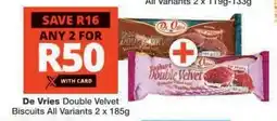Checkers De Vries Double Velvet Biscuits offer