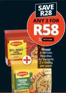 Checkers MAGGI 2 MINUTE NOODLES offer