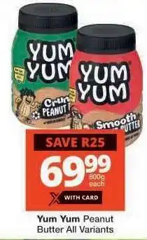 Checkers Yum Yum Peanut Butter offer
