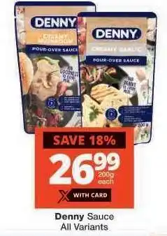 Checkers Denny Sauce offer