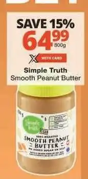 Checkers Simple Truth Smooth Peanut Butter offer