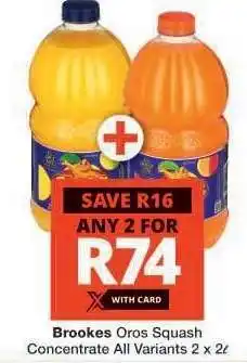 Checkers Brookes Oros Squash Concentrate offer