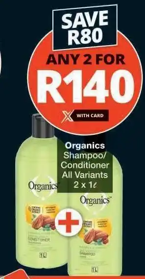 Checkers Organics Shampoo Conditioner offer