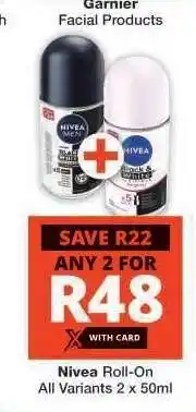 Checkers NIVEA Roll-On offer