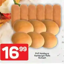 Pick n Pay PnP Hotdog or Hamburger Rolls 6s Each offer