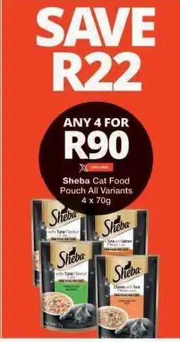 Checkers Sheba Cat Food Pouch offer