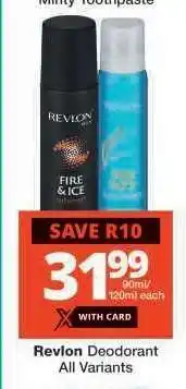 Checkers Revlon Deodorant offer