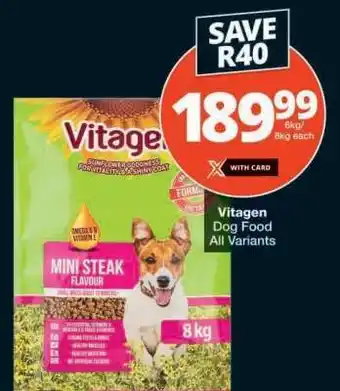 Checkers Vitagen Dog Food offer