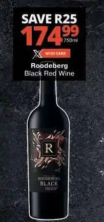 Checkers Roodeberg Black Red Wine offer