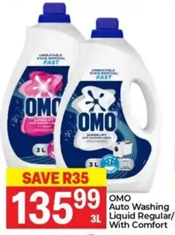 Elite Cash & Carry Omo Auto Washing Liquid Regular/ With Comfort offer