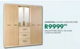 Beares Londrina 6-door 3-drawer robe offer