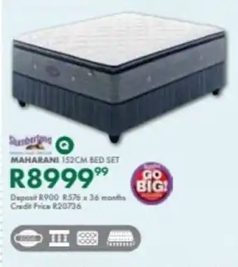 Beares Slumberland maharani 152cm bed set offer