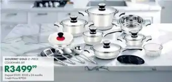 Beares Gourmet gold cookware set offer