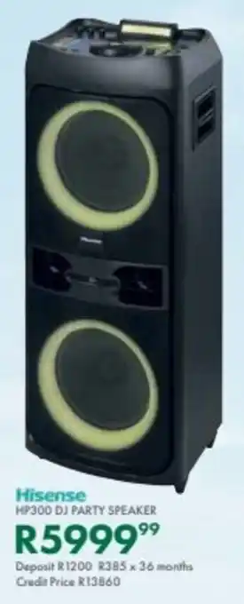 Beares Hisense hp300 dj party speaker offer