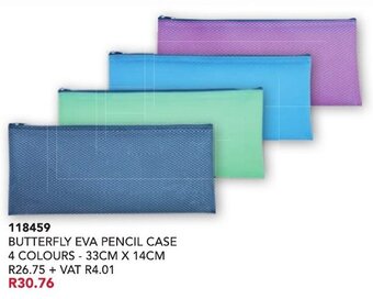 Africa Cash and Carry Butterfly Eva Pencil Case 4 Colours 33cm x 14cm offer