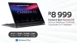 Computer Mania Packard Bell Carrera-F5 15.6 Inch AMD Ryzen 5 IPS FHD Touchscreen 2-in-1 Notebook offer