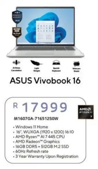 Computer Mania ASUS Vivobook 16 offer