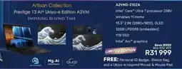 Computer Mania Msi Prestige 13 AI+ Intel Core Ultra 7 Laptop offer