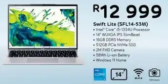 Computer Mania Acer Swift Lite Intel Core i5-1334U Processor Laptop offer