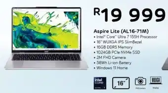 Computer Mania Acer Aspire Lite Intel Core Ultra 7 155H Processor Laptop offer