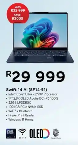Computer Mania Acer Swift 14 AI Intel Core Ultra 7 258V Processor Laptop offer