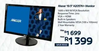 Computer Mania Mecer 19.5" A2057K+ Monitor offer