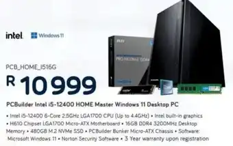 Computer Mania PCBuilder Intel i5-12400 Home Master Windows 11 Desktop PC offer