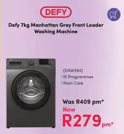 Teljoy Defy Manhattan Grey Front Loader Washing Machine offer
