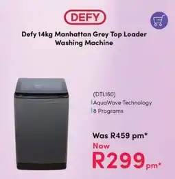 Teljoy Defy Manhattan Grey Top Loader Washing Machine offer