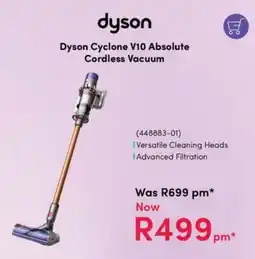 Teljoy Dyson Cyclone V10 Absolute Cordless Vacuum offer