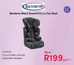 Teljoy Bambino Black Grand Prix Lx Car Seat offer