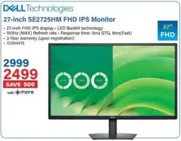 Incredible Connection Dell 27-inch SE2725HM FHD IPS Monitor offer