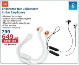 Incredible Connection JBL Endurance Run 3 Bluetooth In-Ear Earphones offer