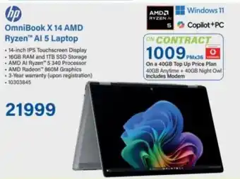 Incredible Connection Hp OmniBook X 14 AMD Ryzen AI 5 Laptop offer