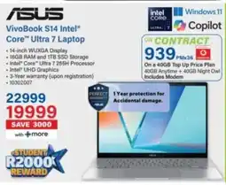 Incredible Connection Asus VivoBook S14 Intel Core Ultra 7 Laptop offer