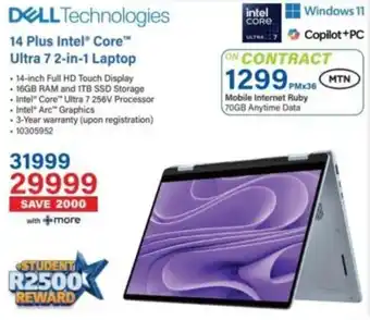Incredible Connection Dell 14 Plus Intel Core Ultra 7 2-in-1 Laptop offer